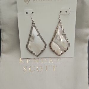 Kendra Scott Silver and Iridescent Earrings